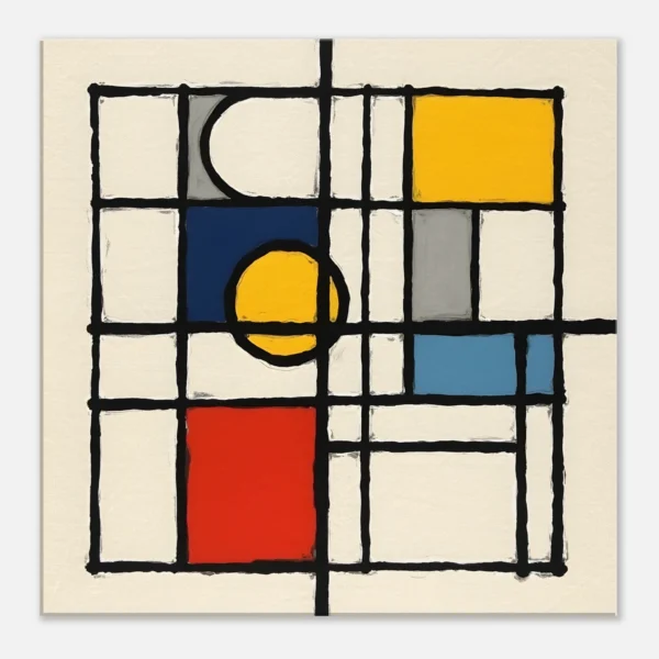 Wall Decor Piet Mondrian Style 001-2