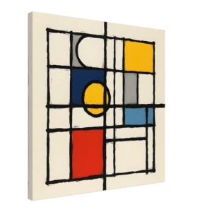 Wall Decor Piet Mondrian Style 001-1