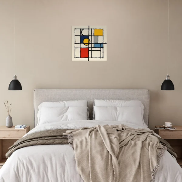 Wall Decor Piet Mondrian Style 001- 5